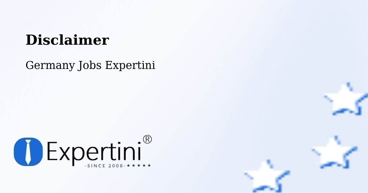 Disclaimer – Weeze - Germany Jobs Expertini